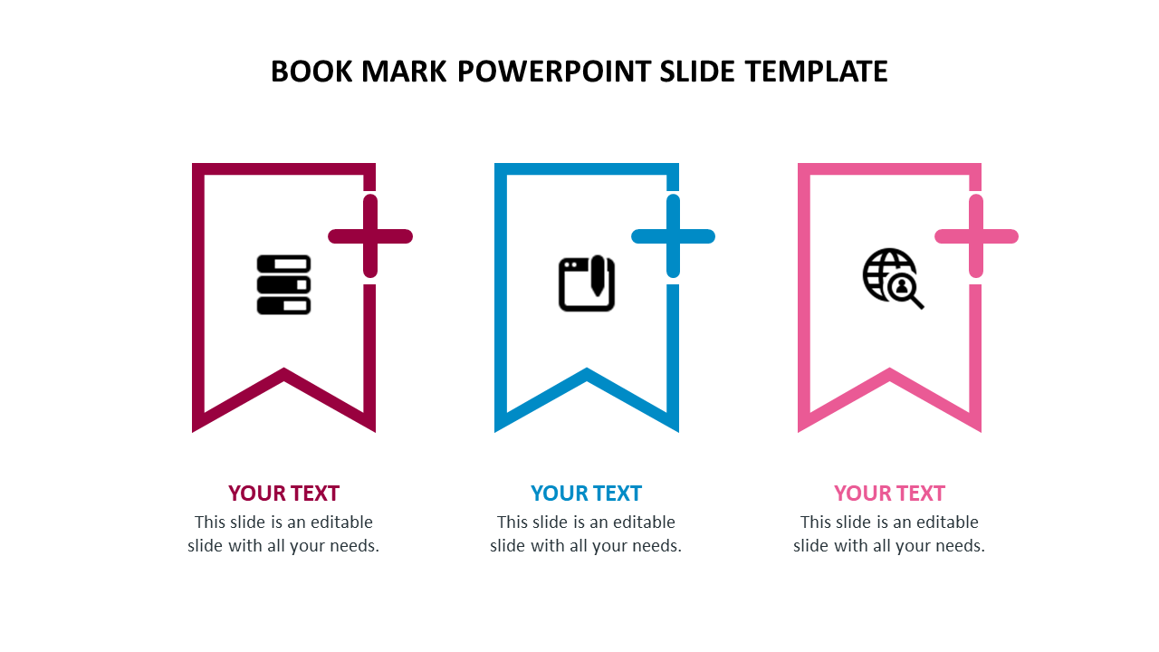 Book mark PowerPoint slide template